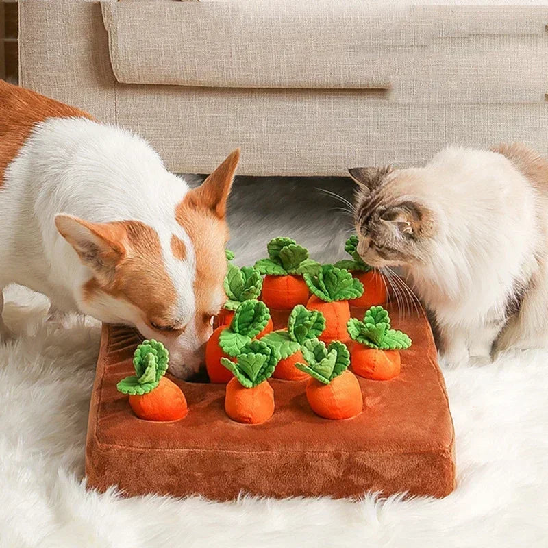 HappyPawLand - Carrot Snuffle Mat for Dogs and Cats